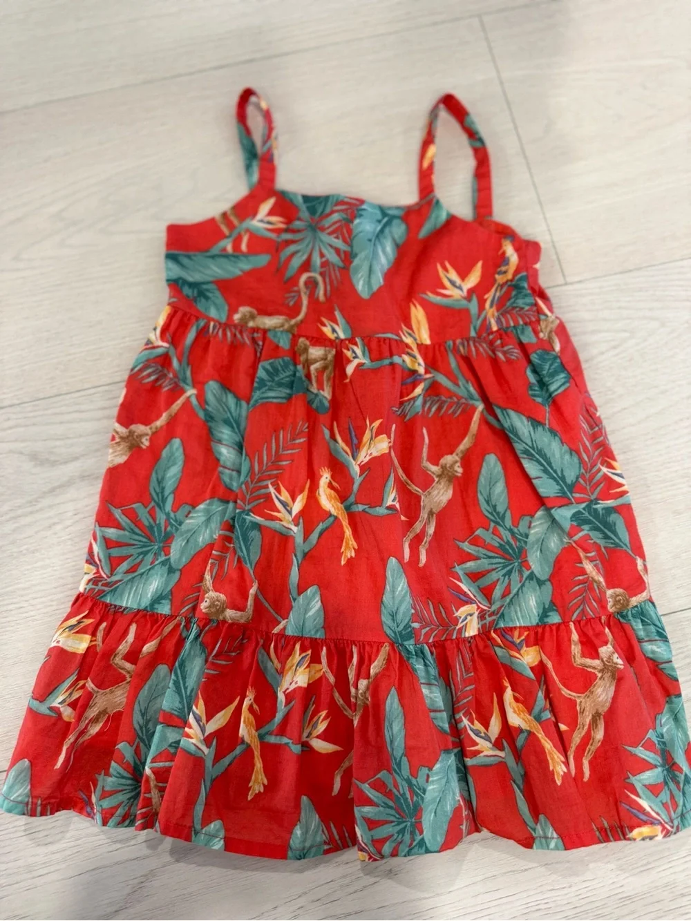 Janie and Jack Red Tropical Print Sundress | 2T